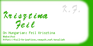 krisztina feil business card